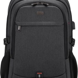 DUSLANG 17 Inch Laptop Backpack for Travel Water Resistant College Backpack for Men/Women Laptop Bag with USB Charging Port,Black