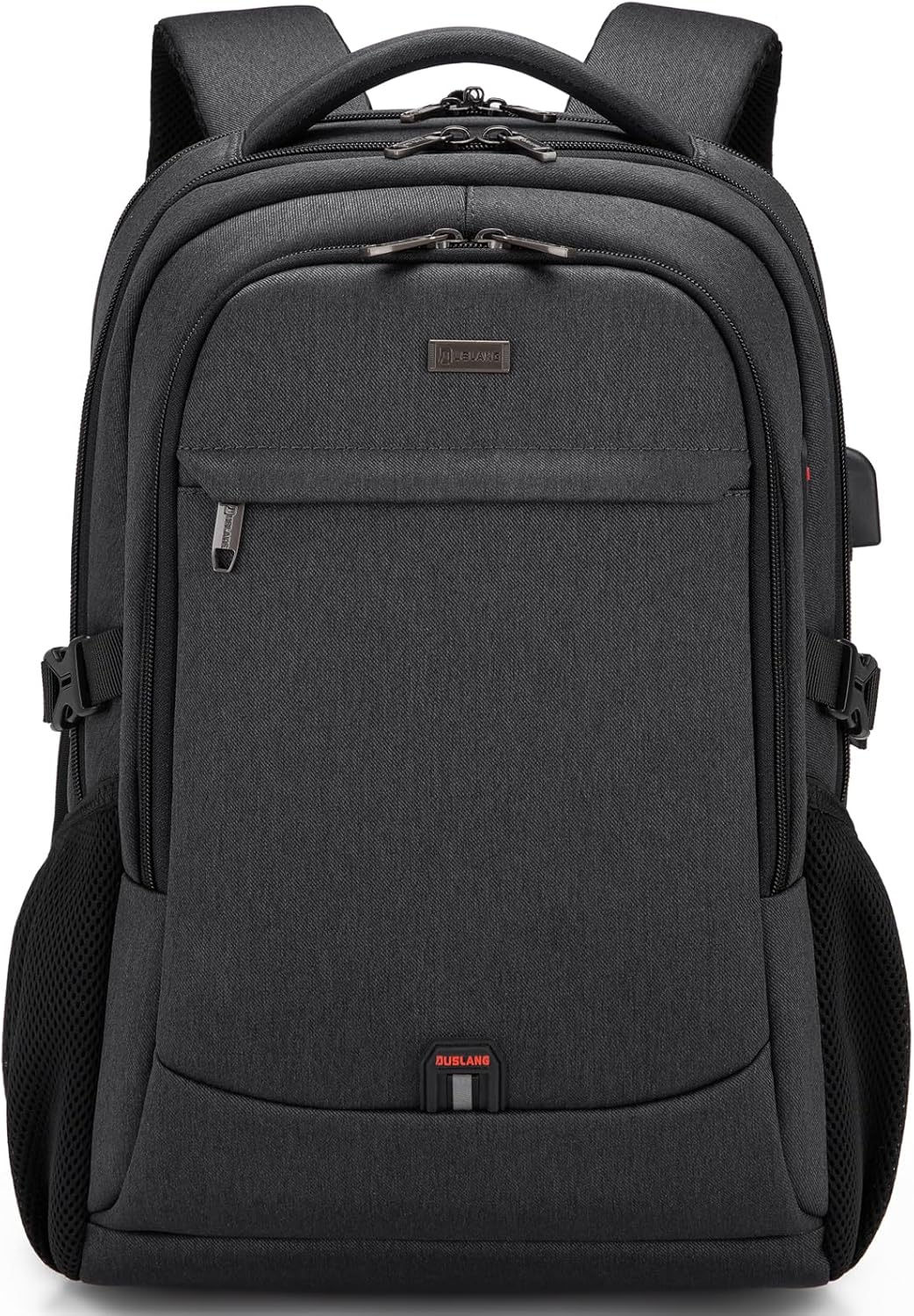 DUSLANG 17 Inch Laptop Backpack for Travel Water Resistant College Backpack for Men/Women Laptop Bag with USB Charging Port,Black