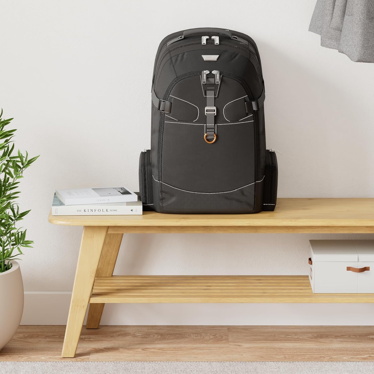 EVERKI Business 120 Laptop Backpack with Rain Cover, 40L Capacity, Large Compartment for Laptops Up to 18.4", 180° Fold-Out Design, Padded Pocket, Durable Design with Multiple Pockets – EKP120 - Black - Image 2