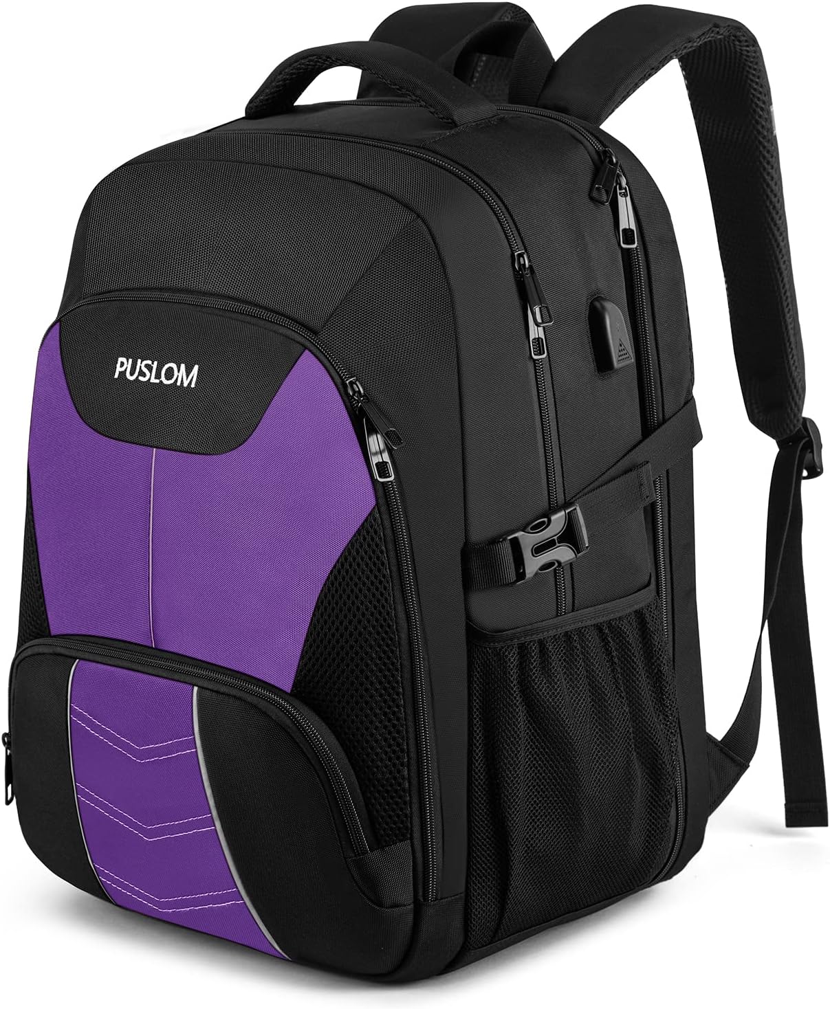 Extra Large Travel Laptop Backpack for Men, 55L Black Backpack i##e##s: 18.4Inch ^^ USB Charging Port ^^ Business ^^ Flight Approved ^^ Carry On Backpack ^^ TSA ^^ Big Capacity ^^ Heavy Duty ^^ Computer Bag ^^ College Bookbag :i##e##s - Image 10