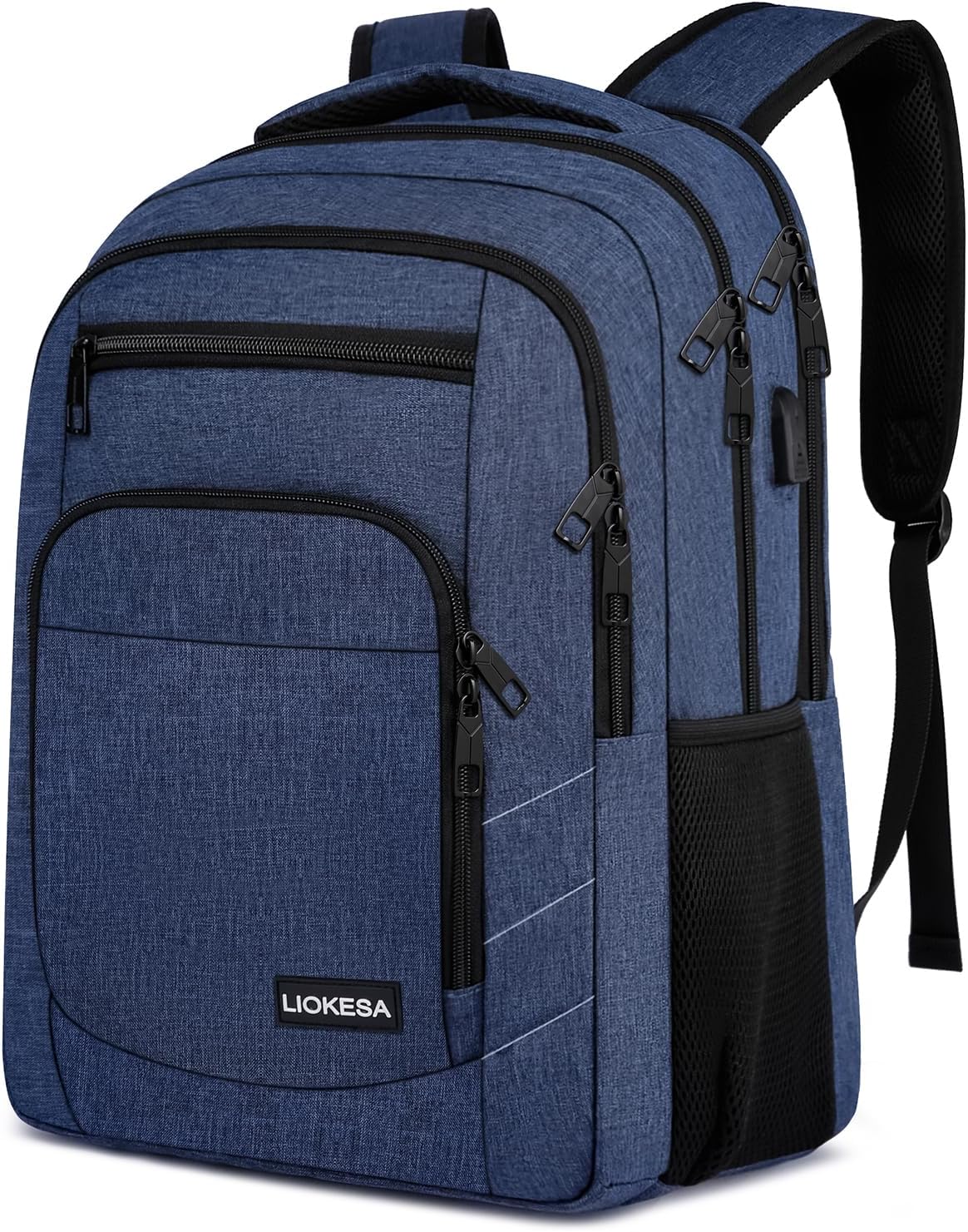 Laptop Backpack, 17.3 Inch Large School Backpacks with USB Charging Port, Anti Theft Water Resistant College Computer Bag Daypack for Men Women, Grey - Image 11