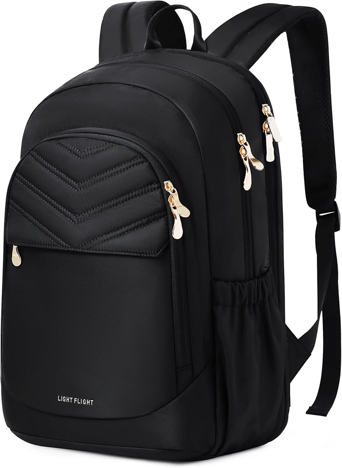 LIGHT FLIGHT 17.3" Laptop Backpack Large Black for Women i##e##s: Travel Backpacks ^^ with USB Charging Hole ^^ Water Resistant ^^ Large Capacity ^^ Daypack ^^ for College ^^ Work ^^ Casual ^^ Computer Bags :i##e##s