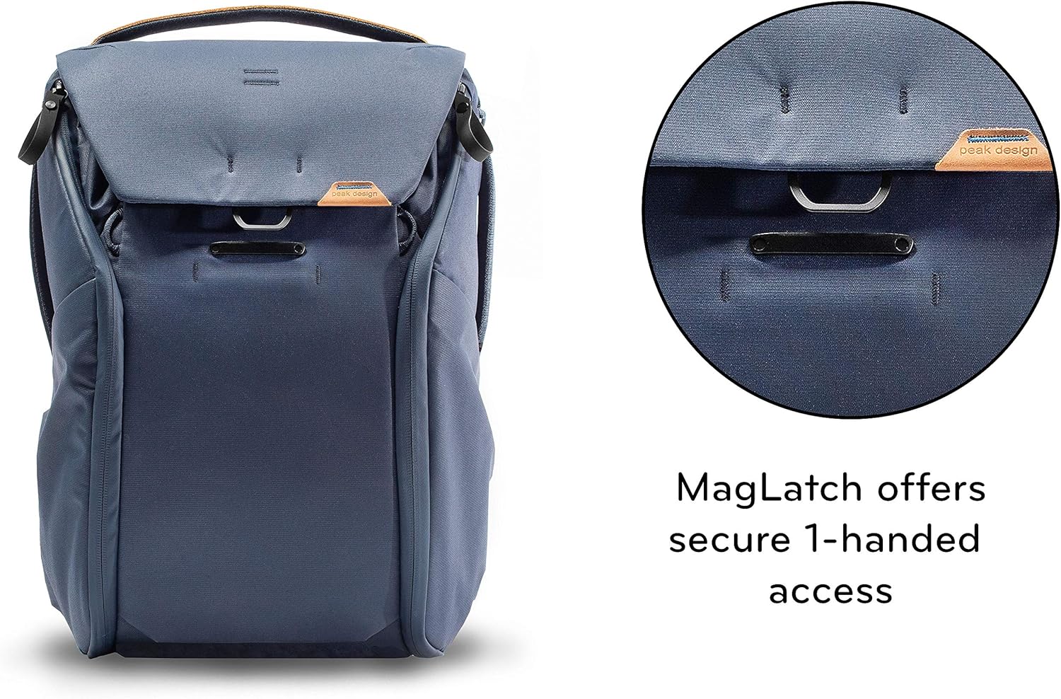 Peak Design Everyday Backpack 20L, Midnight, MagLatch Top, Dual Side Access, FlexFold Dividers, Fits 15" Laptop, For Camera Carry, Daily Commutes or Travel, Versatile Backpack for Men and Women - Image 3