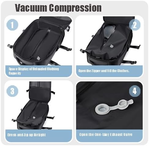 Professional Travel Laptop Backpack, Water-Resistant Nylon, Large Capacity, Multiple Compartments, Business Style (Black) - Image 6