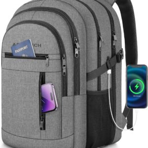Travel Laptop Backpack, Extra Large Laptop Backpack, 17 Inch Laptop Backpack, 40L Heavy Duty Water Resistant TSA Airline Approved Business Work Computer College School Backpack Bag for Men Women, Grey